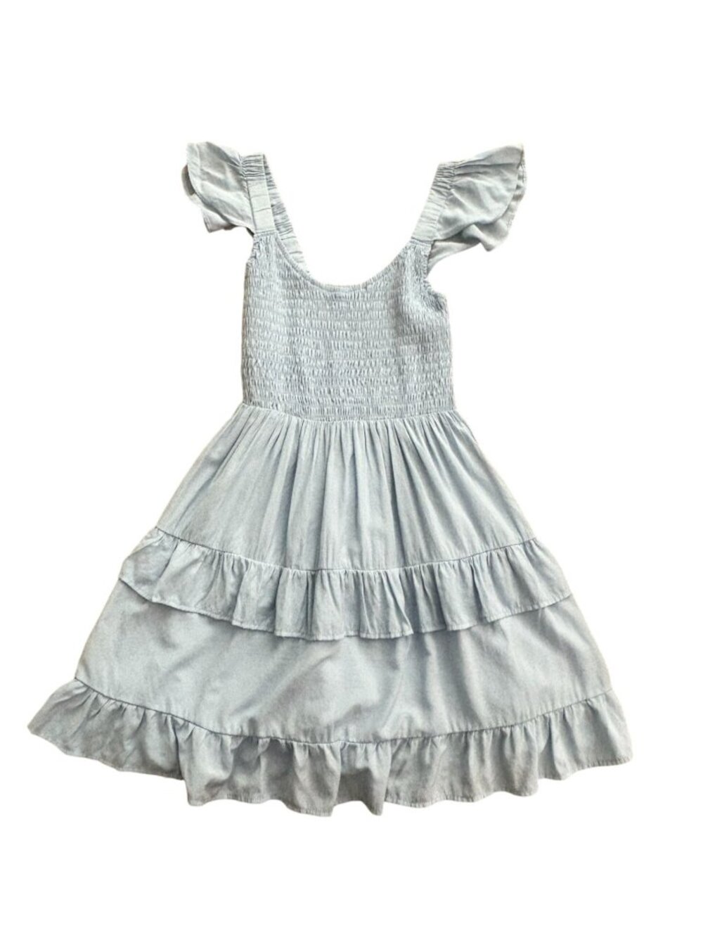 Melliflo Ruffle Strap Babydoll Smocked Mini Sundress-Light Blue-Small-GUC - Picture 3 of 7